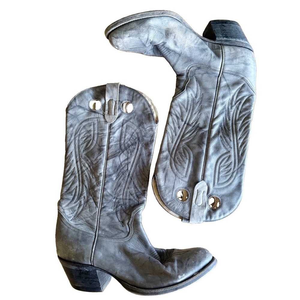 Biltrite Men Gray 10 Leather Western Cowboy Boots‎